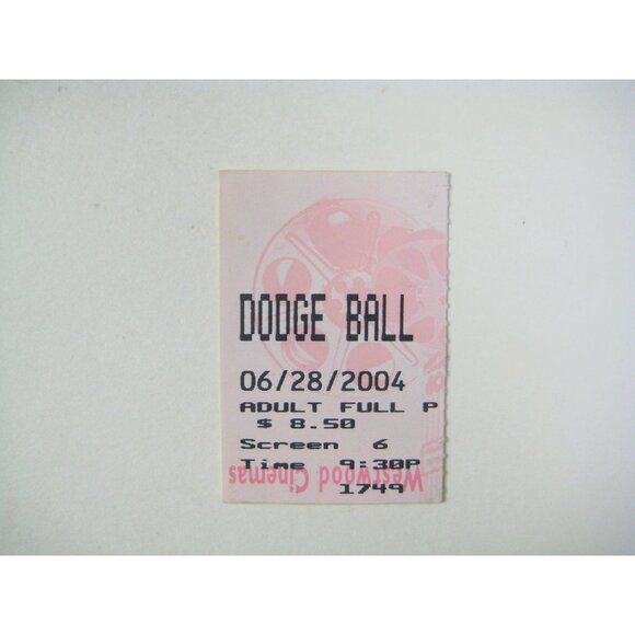 Vintage 2004 Dodge Ball Movie Theater Ticket Stub 062824 - Picture 1 of 3